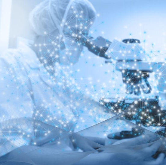 Healthcare professional using digital technology to support clinical services